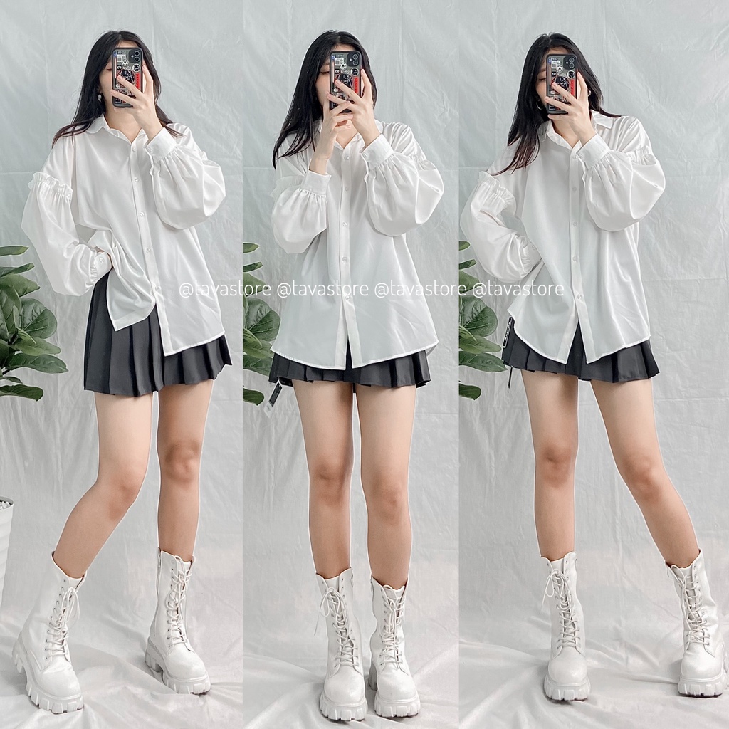 Áo sơmi tay phồng