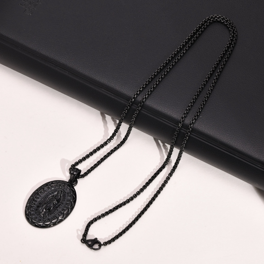 Vòng cổ VNOX bằng thép không gỉ mặt thánh giá cho nam