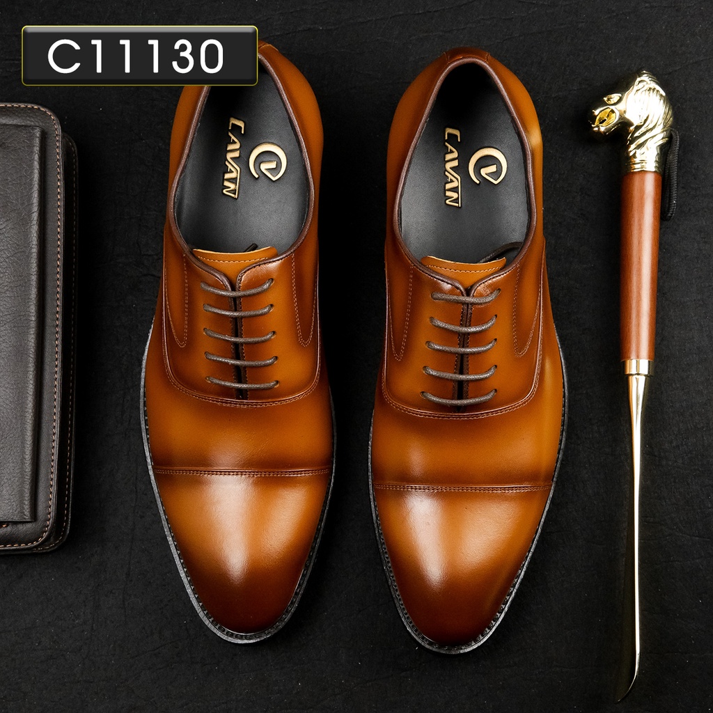 Giày da nam buộc dây chính hãng Cavan công sở tinh tế sành điệu C11130