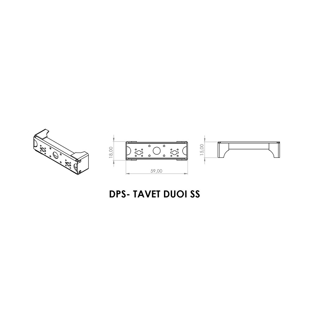 Tà vẹt đuôi DPS chất liệu thép không gỉ phù hợp các loại xe tamiya-lesu-DIY