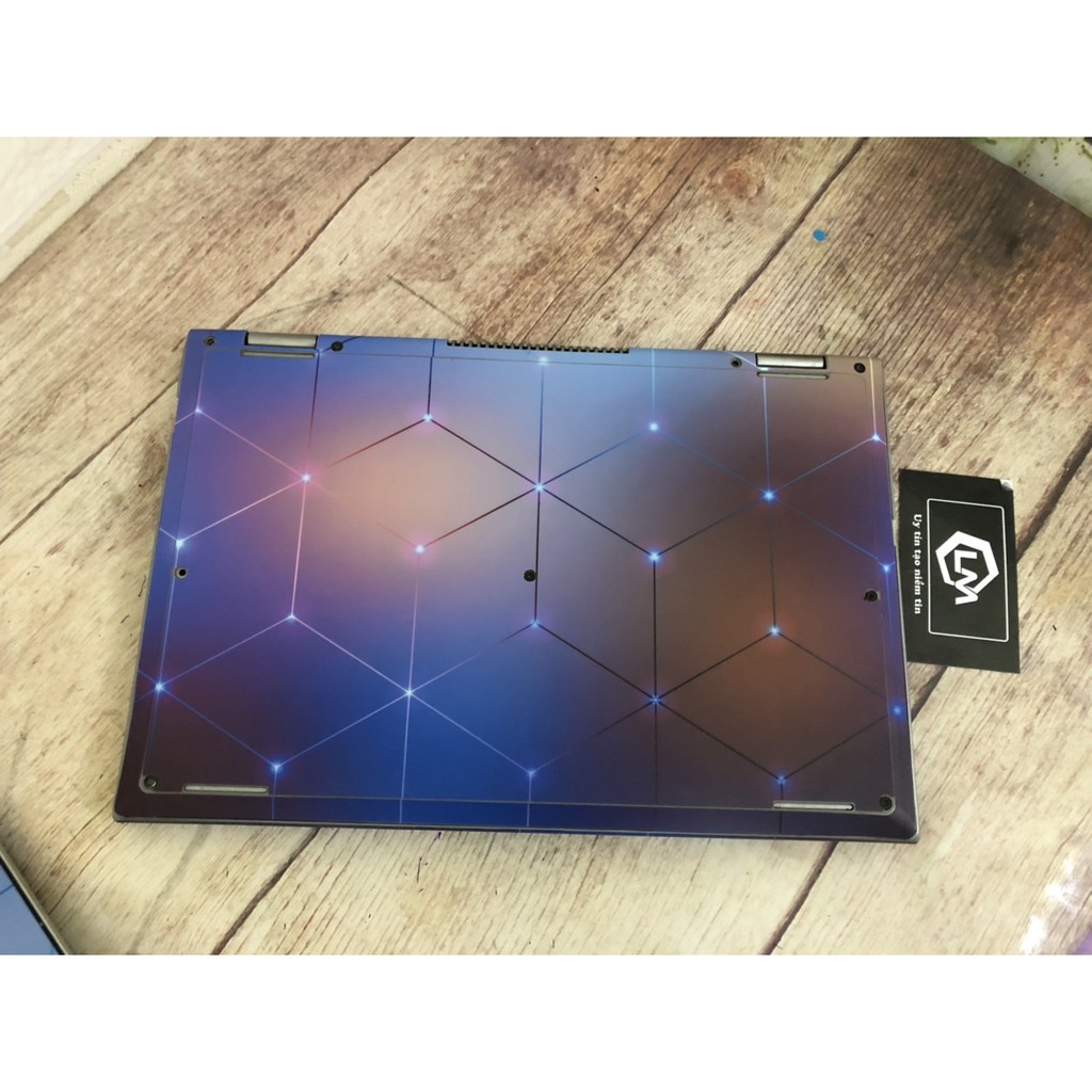 Skin laptop lưng và tỳ tay hình 3D tím (hình ảnh có thể áp dụng cho mọi dòng laptop)