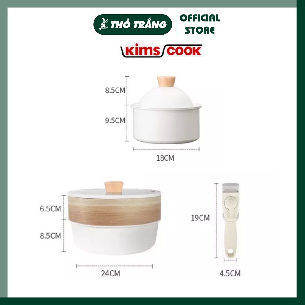 Bộ Nồi Đa Năng Tay Rời moonlight thương hiệu Kims Cook - Chính Hãng