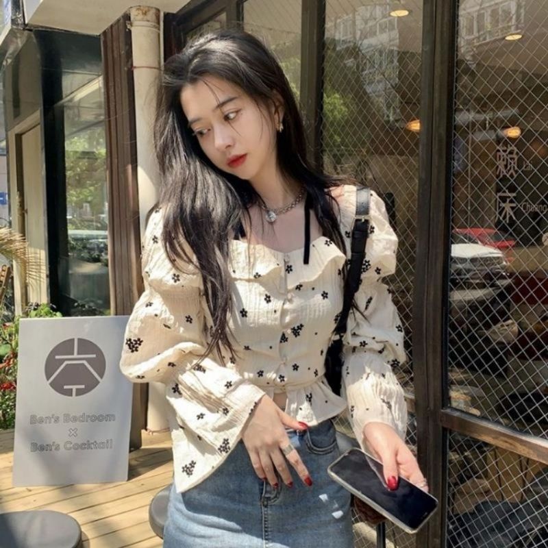 Áo bèo hoa nhí tay cách điệu hở vai❤️♥️❤️♥️❤️♥️❤️