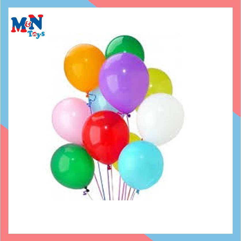 10 Bóng bay tròn 30cm đủ các màu