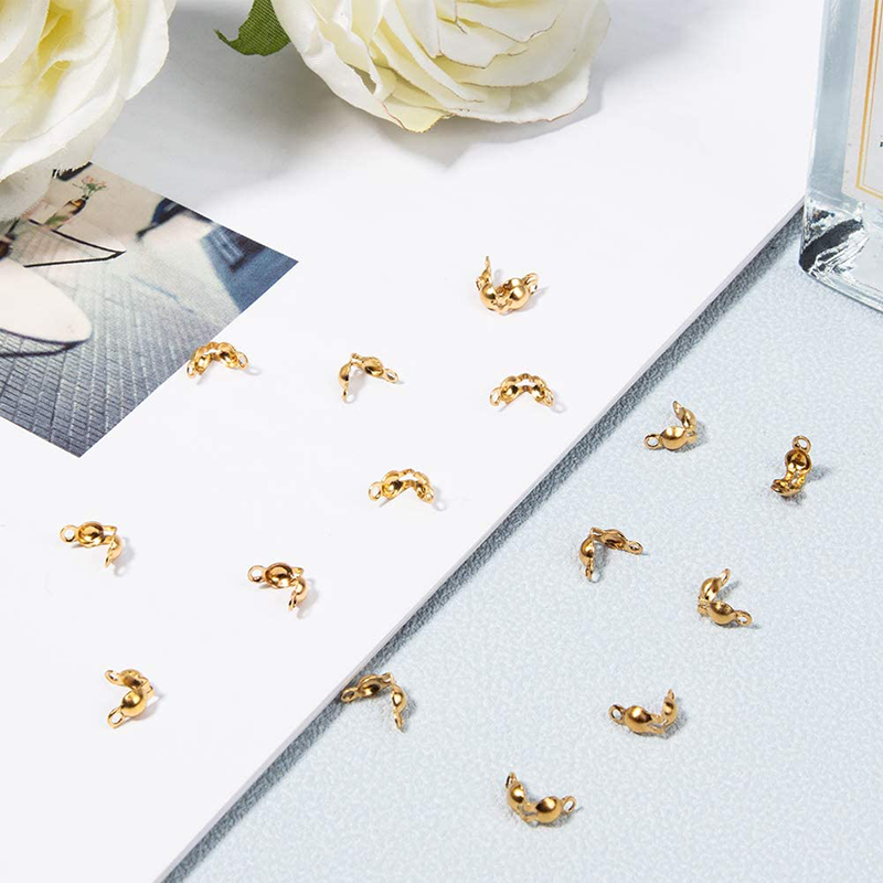 Bộ 20~200 đầu bọc hạt làm trang sức bằng thép không gỉ 304 DIY