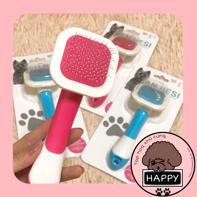 Lược kim chải lông đầu xoay 360 độ cao cấp Anjiesi cho thú cưng / Lược đánh tơi bong lông cho chó mèo [Ảnh thật][Có sẵn]