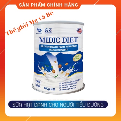 Sữa hạt dành riêng cho người tiểu đường Midic Diet