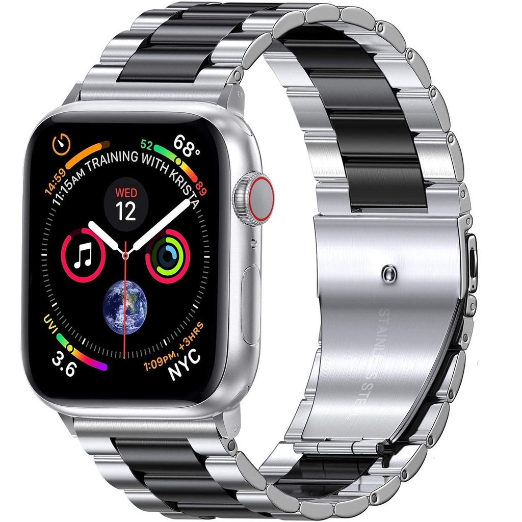 Dây Apple Watch kim loại thép không gỉ seri 1 2 3 4 5 6 38mm 40mm 42mm 44mm