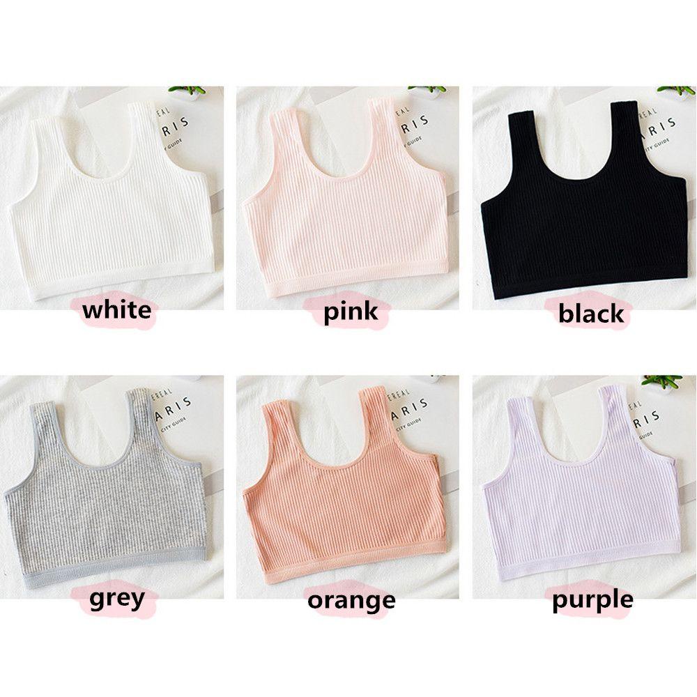 CACTU Bra Thể Thao Tank Top Chất Cotton Cho Bé Gái