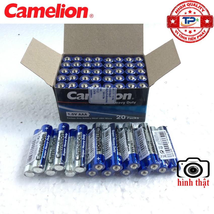 Bộ 20 viên Pin Tiểu AAA (3A) Camelion Super Heavy Duty Battery 1.5V - 10 cặp pin mẫu mới