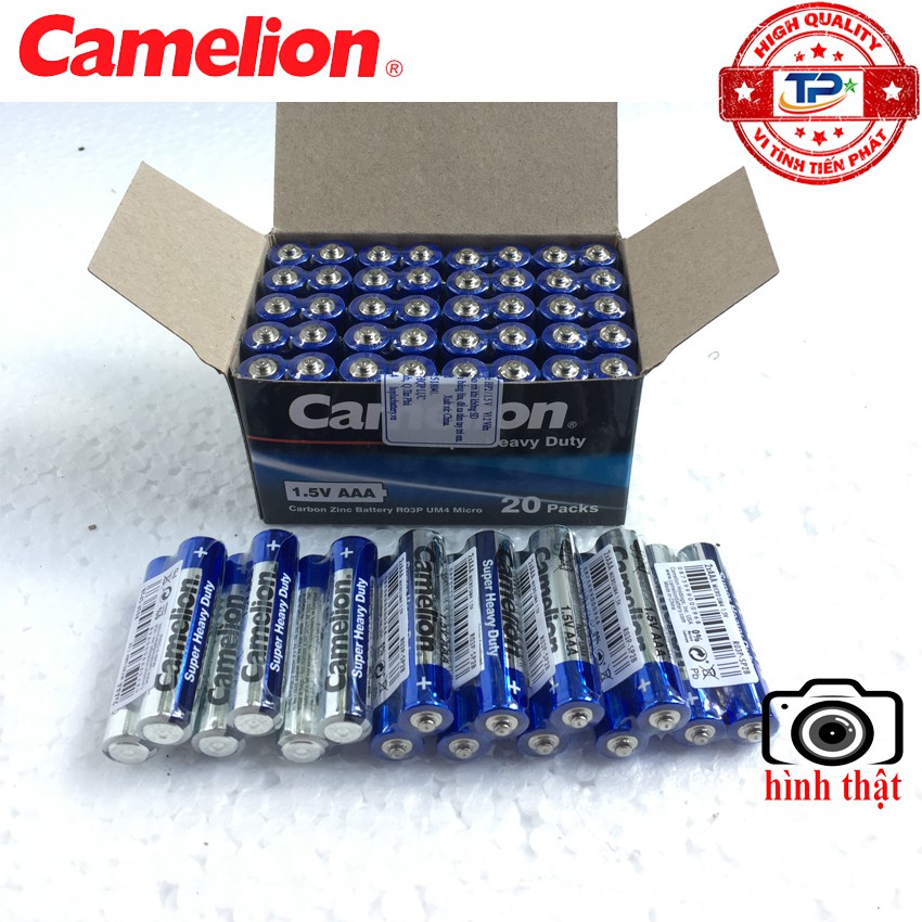 Hộp 40 viên Pin Tiểu AAA (3A) Camelion Super Heavy Duty Battery 1.5V (mẫu mới)