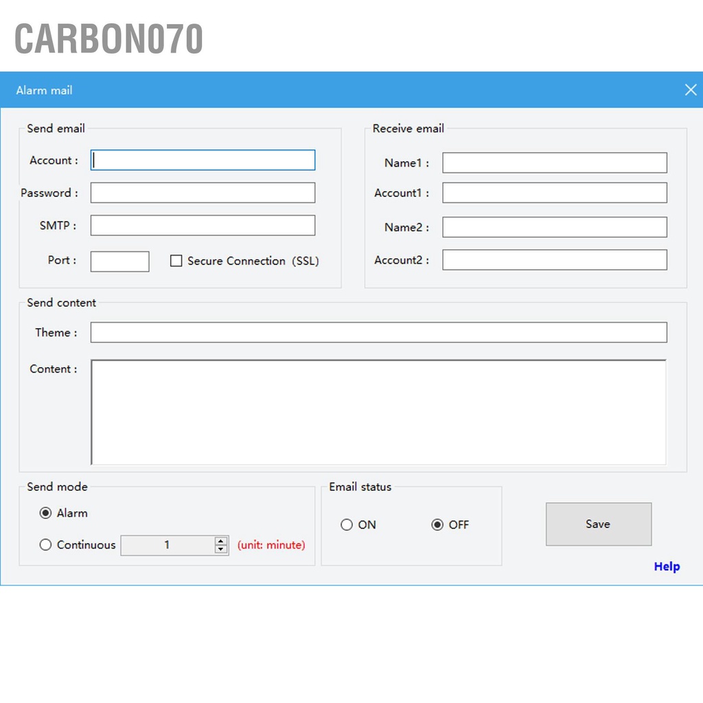 Carbon070 Nhiệt kế bên trong và bên ngoài cho máy tính USB