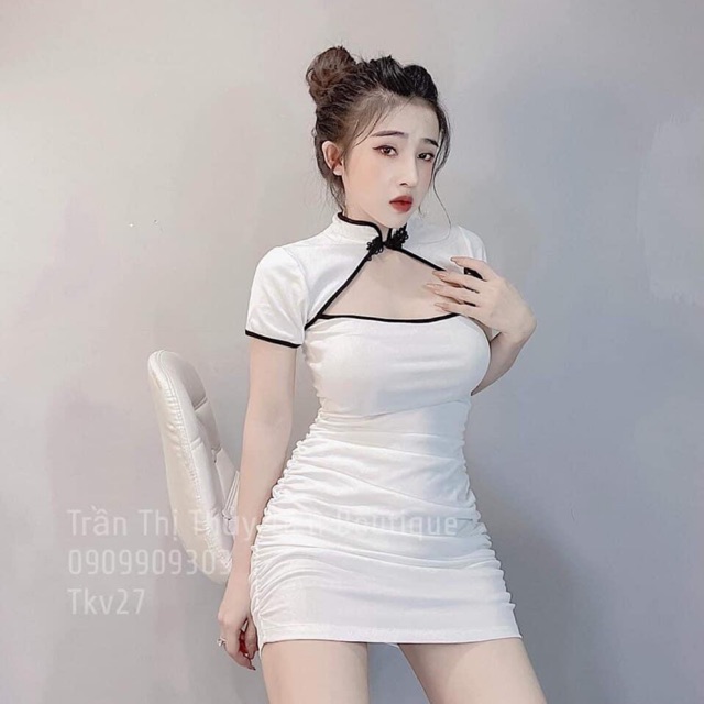 Váy body khuy tàu
