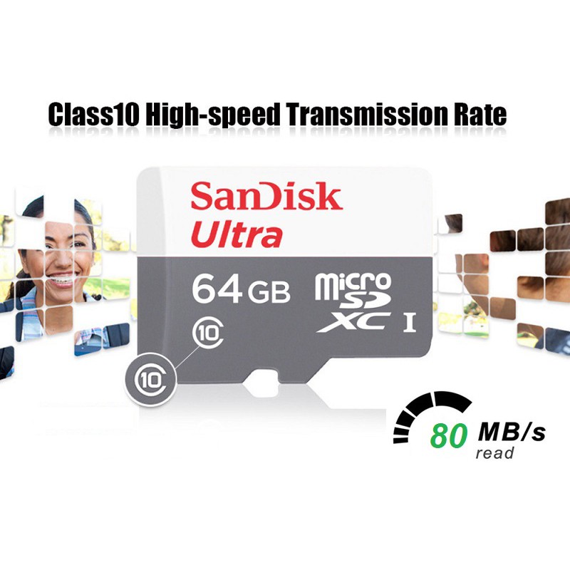 [Chính hãng] Thẻ nhớ Sandisk Ultra 64G tốc độ 80MB/S. BH 05 năm