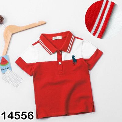 Áo thun có cổ Polo chất mềm mát có cho bé trai 8-37kg - Shop BIgbaby