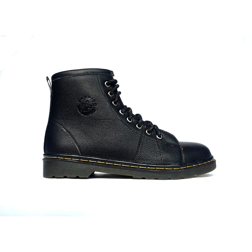 Giày boot nam cổ ngắn da sần HB5021 - Đen | BigBuy360 - bigbuy360.vn