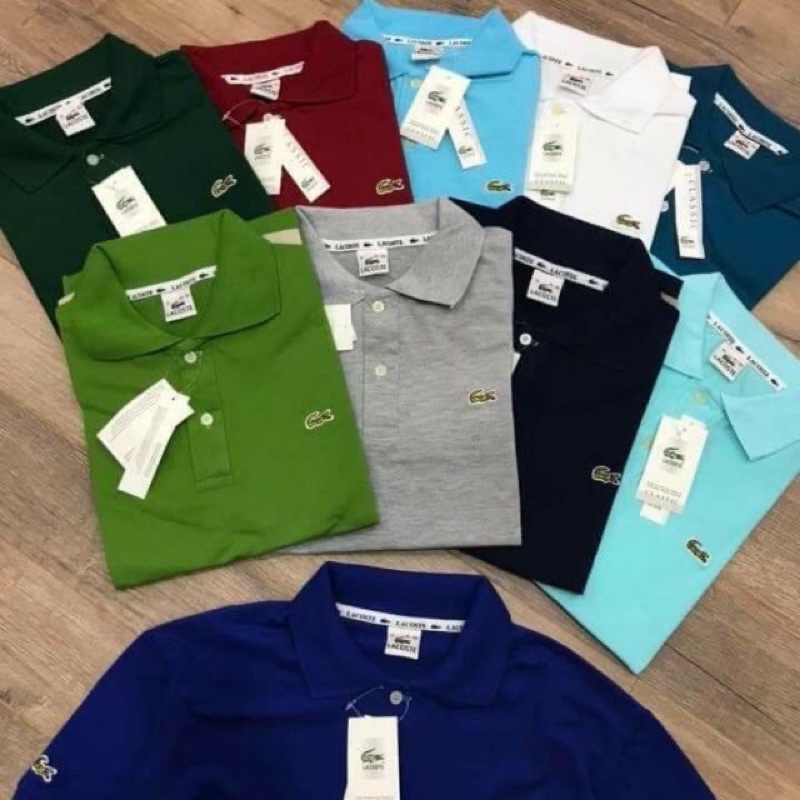 Áo polo nam lacost hàng vnxk - Áo phông nam cổ bẻ chất cá sấu