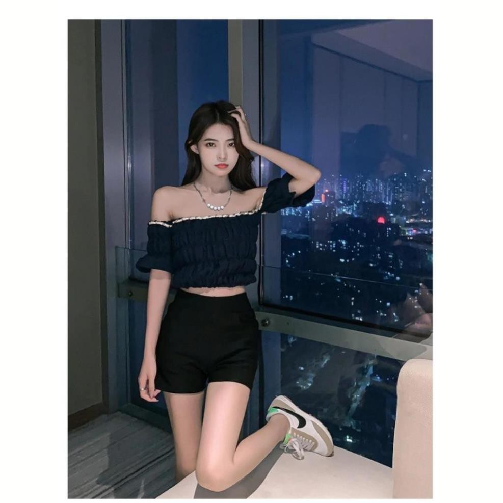Quần short Real Fashion nữ, quần đùi vải Polyester cạp cao 7cm mặc cực mát có bigsize