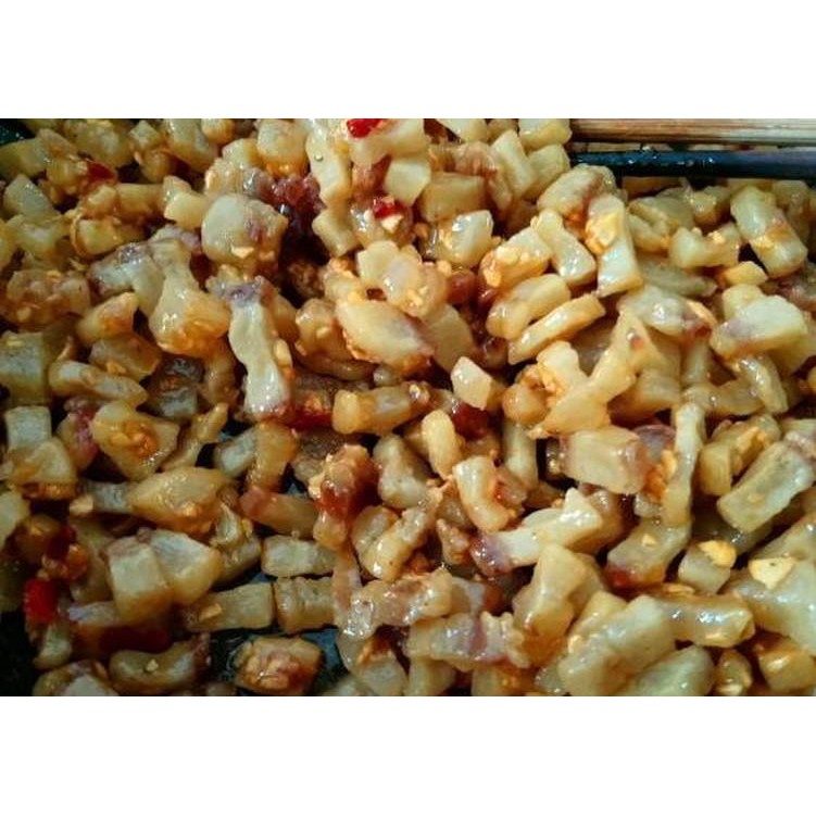 Tóp mỡ liền da chiên giòn lắc tỏi ớt 100g | BigBuy360 - bigbuy360.vn