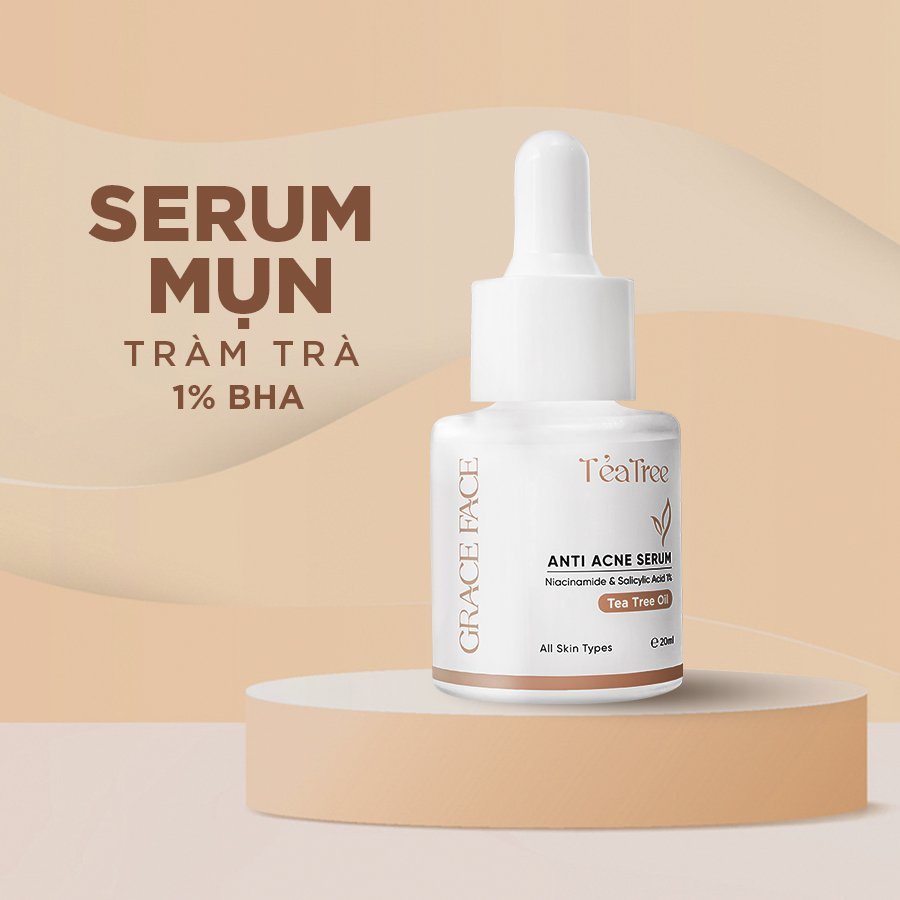 Serum tràm trà BHA 1% dành cho da mụn Grace Face 20ml