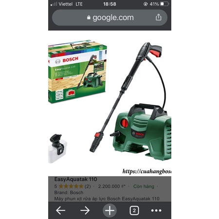Máy rửa xe Bosch Easy Aquatak 110