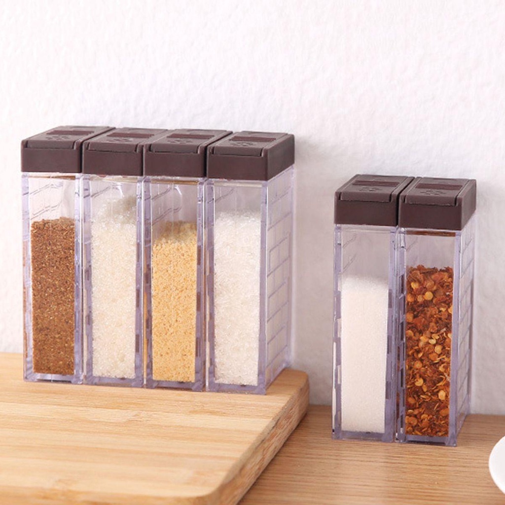 Hộp Đựng Gia Vị Trong Suốt Chống Ẩm Mốc Tiện Dụng Cho Nhà Bếp
