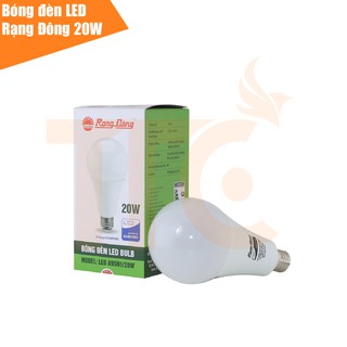 Bóng đèn LED Tròn Rạng Đông 20W, ánh sáng trắng [Hàng chính hãng, bảo hành 2 năm]