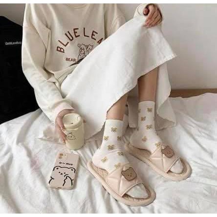 DÉP GẤU brown KẺ Ô ĐẾ SIÊU HOT 2021 -dép nữ quay ngang mềm êm hàng chuẩn ĐẾ DÀY CAO CẤP