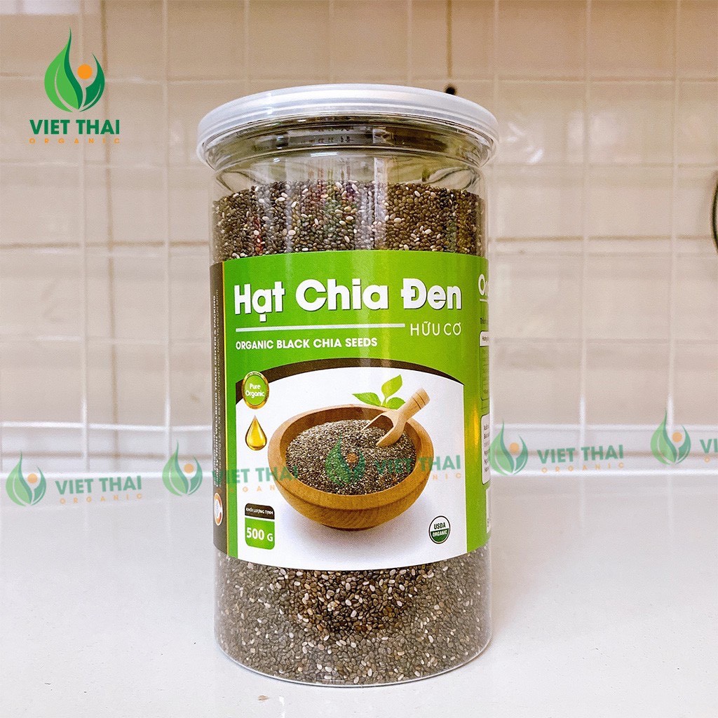 Hạt chia đen [ CHẤT LƯỢNG ] Hạt chia Bolivia hữu cơ ( Hộp 500gr )