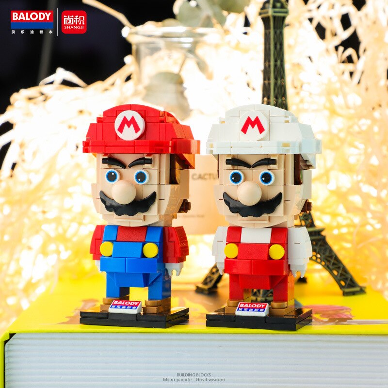 BALODY MINI Marioed Series Khối Xây Dựng Trò Chơi Cổ Điển Vai Trò Brickheadz Người Anime Nhân Vật Tự Lắp Ráp Gạch Đồ Chơ