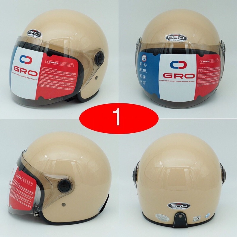 Mũ bảo hiểm GRO Cao Cấp Chính Hãng - Kính Dài