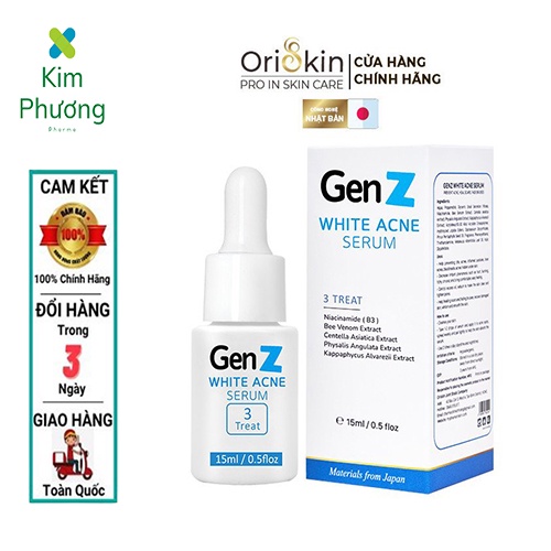 Serum Giảm Mụn Oriskin GenZ White Acne Serum 15ml