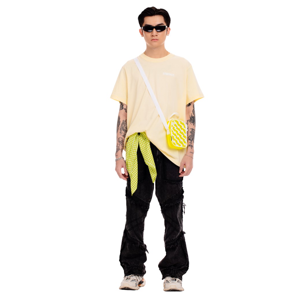 5THEWAY® /plastic/ VERTICAL SHOULDER BAG™ in YELLOW aka Túi Đeo Chéo Trong Suốt Vàng