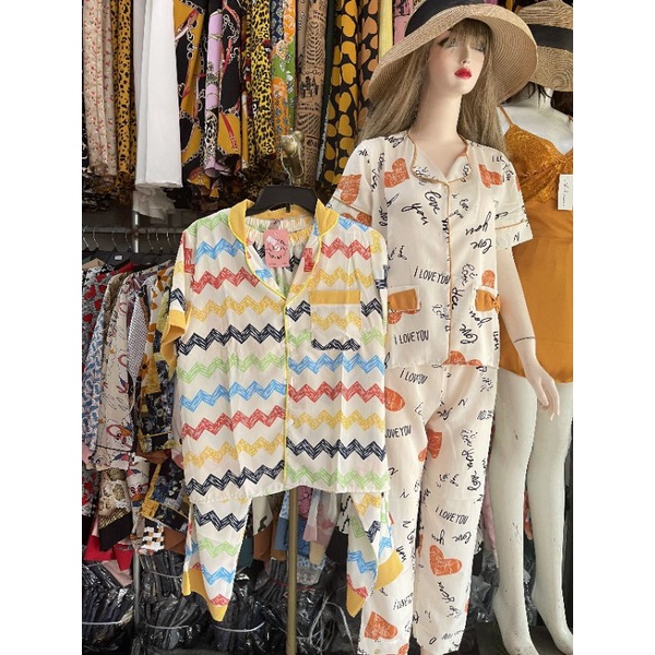 Đồ mặc nhà pijama tay ngắn