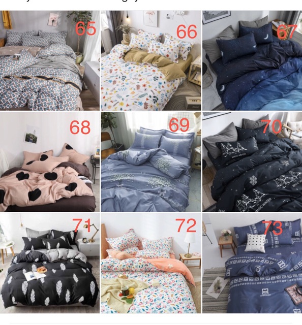 Bộ 5 món chăn ga gối cotton poly Sunday bedding cao cấp mẫu mới