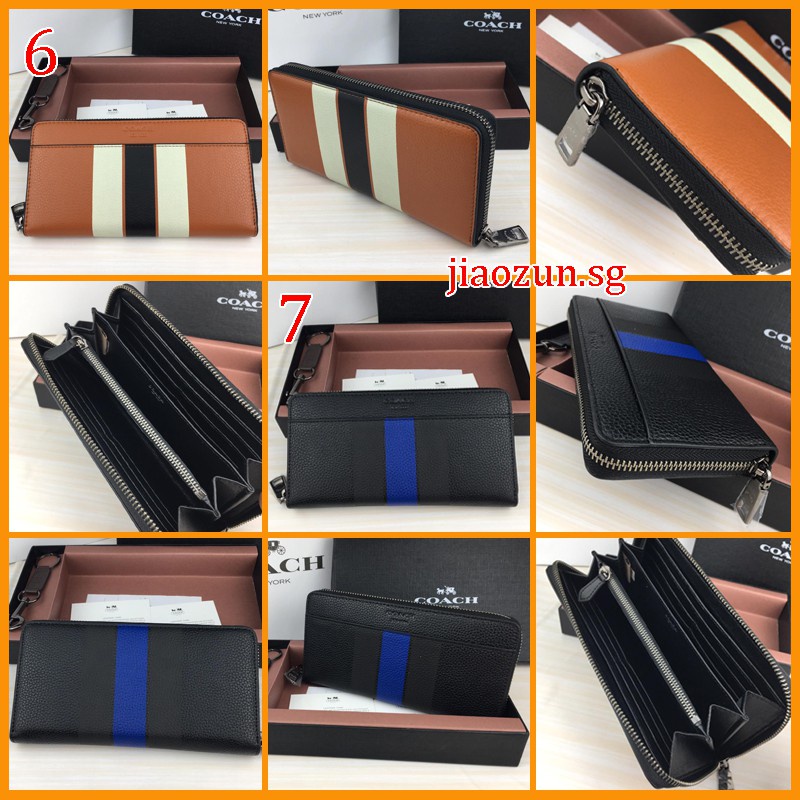 Ví Da Coach Dáng Dài Phối Khóa Kéo Cá Tính