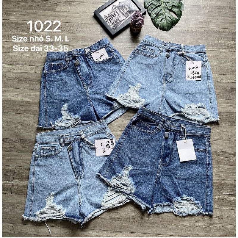 [Mã FAMAYWA giảm 10K đơn 50K] Quần Short Jeans Nữ Nút Kiểu Size nhỏ đến 35 MS 1022 | WebRaoVat - webraovat.net.vn