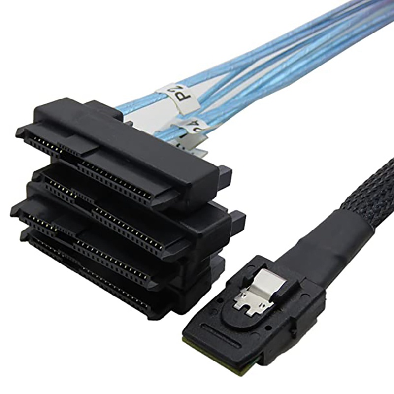 Cáp Chuyển Đổi Sas-36P Sff 8087 Sang 4 Sas 29p Sff-8482 15p Sata (1M)