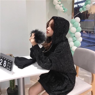 Áo len bling quả bông 