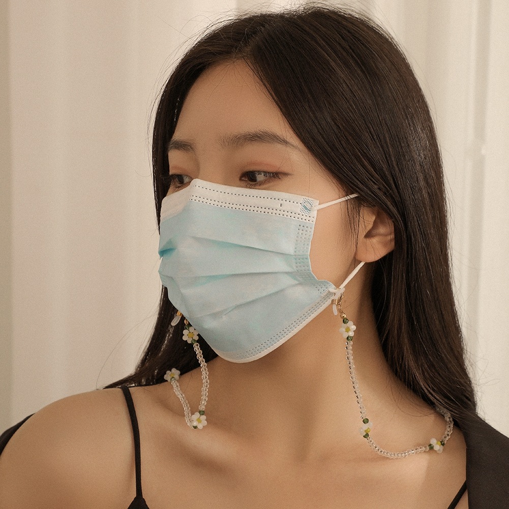 Vòng cổ Mặt Hình Hoa Trong Suốt Đính Hạt Pha Lê Phong Cách Hàn Quốc