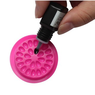 10 vỉ đổ keo nối mi trong suốt x26 ô=260 ô đổ keo