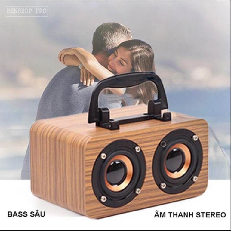 Loa bluetooth có khe thẻ nhớ có chỗ gác điện thoại