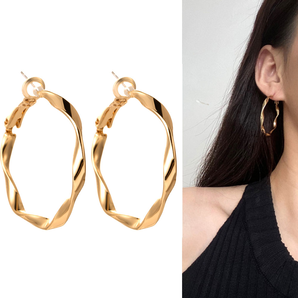 Khuyên Tai Nữ Hình Tròn Thời Trang Hàn Yanqueens Quà tặng phụ kiện