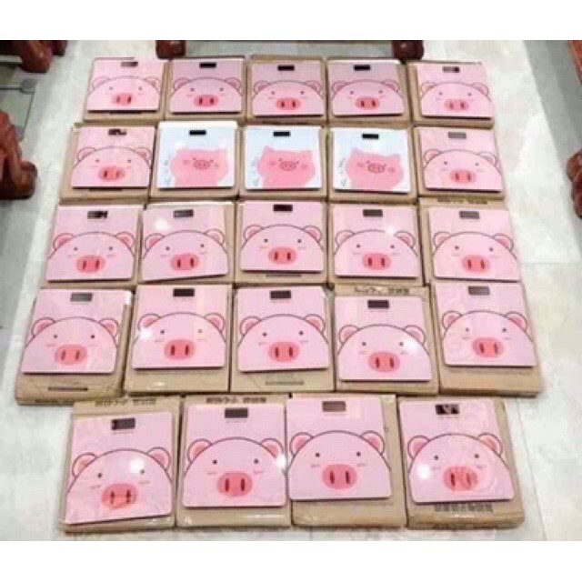 Cân Điện Tử Sức Khỏe Hình Lợn Màu Hồng Cực Xinh (kute), Độ Chính Xác Cao(tặng kèm pin)