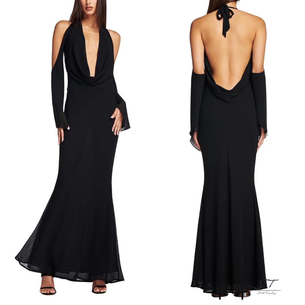 Đầm Dài Tay Màu Trơn Eo Cao Thời Trang Mùa Hè Dành Cho Nữ CY03