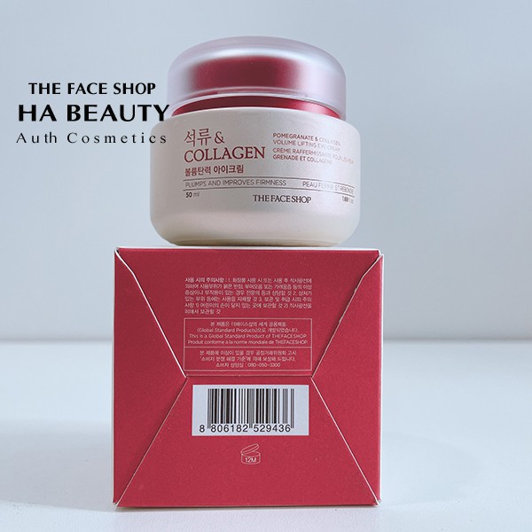 (AUTH_Korea)Kem dưỡng mắt Pomegranate and COLLAGEN Volume Lifting eye cream 50ml THE FACE SHOP | BigBuy360 - bigbuy360.vn