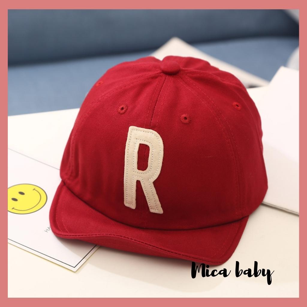 Mũ lưỡi trai mềm in hình chữ cái đáng yêu cho bé MH122 Mica Baby