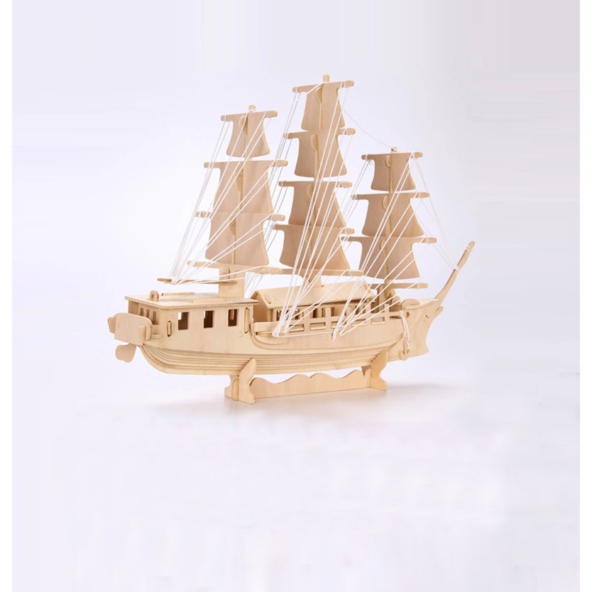 Đồ chơi lắp ráp gỗ 3D Mô hình Thuyền Buồm gỗ Sailing Boat
