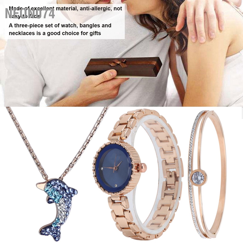 Bộ Trang Sức Gồm Vòng cổ / Vòng Tay / Đồng Hồ Thời Trang Cho Nữ