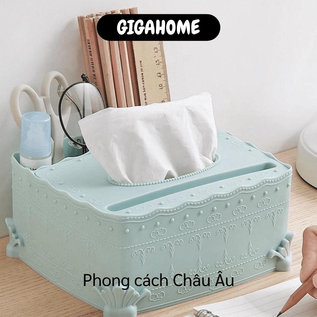 Hộp khăn giấy đa năng  GIÁ VỐN] Hộp nhựa đựng khăn giấy có kệ đựng vật dụng tiện lợi, sử dụng xe ô tô, phòng họp 8471